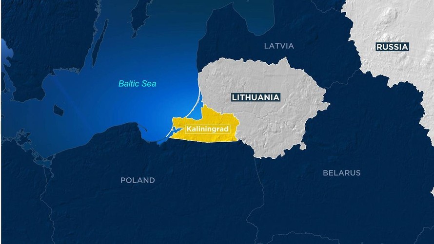 Bản đồ khu vực Kaliningrad của Nga. Ảnh: Euronews.com