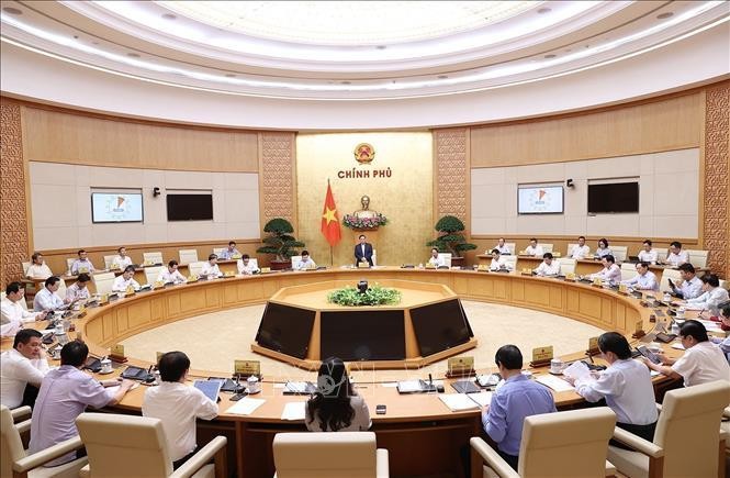 Quang cảnh Phiên họp Chính phủ thường kỳ tháng 5 năm 2022. Ảnh: Dương Giang/TTXVN